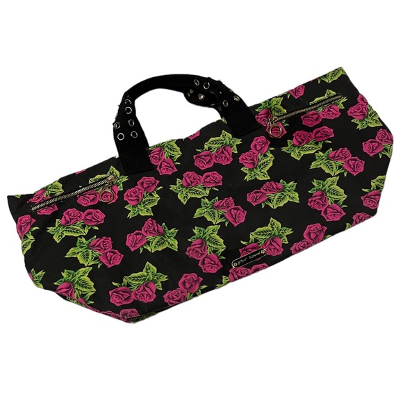 Betsey Johnson Reversible Floral/Cheetah Tote Bag - Picture 2 of 12